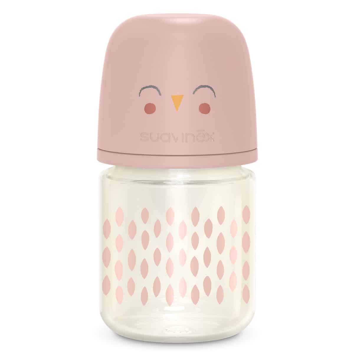 Suavinex Biberon verre 120ml Tétine SXPro Rose