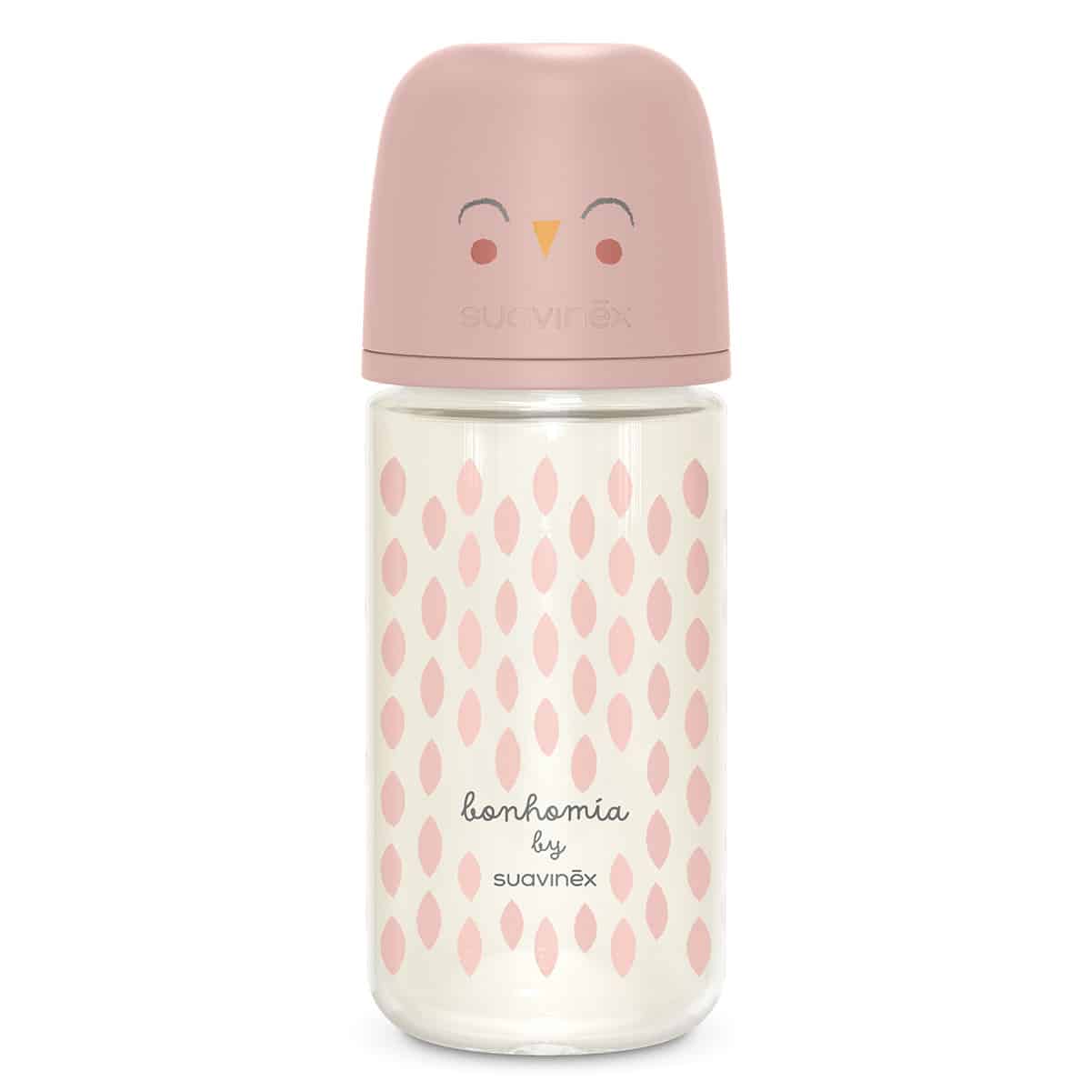 Suavinex Biberon verre 240ml Tétine SXPro Rose