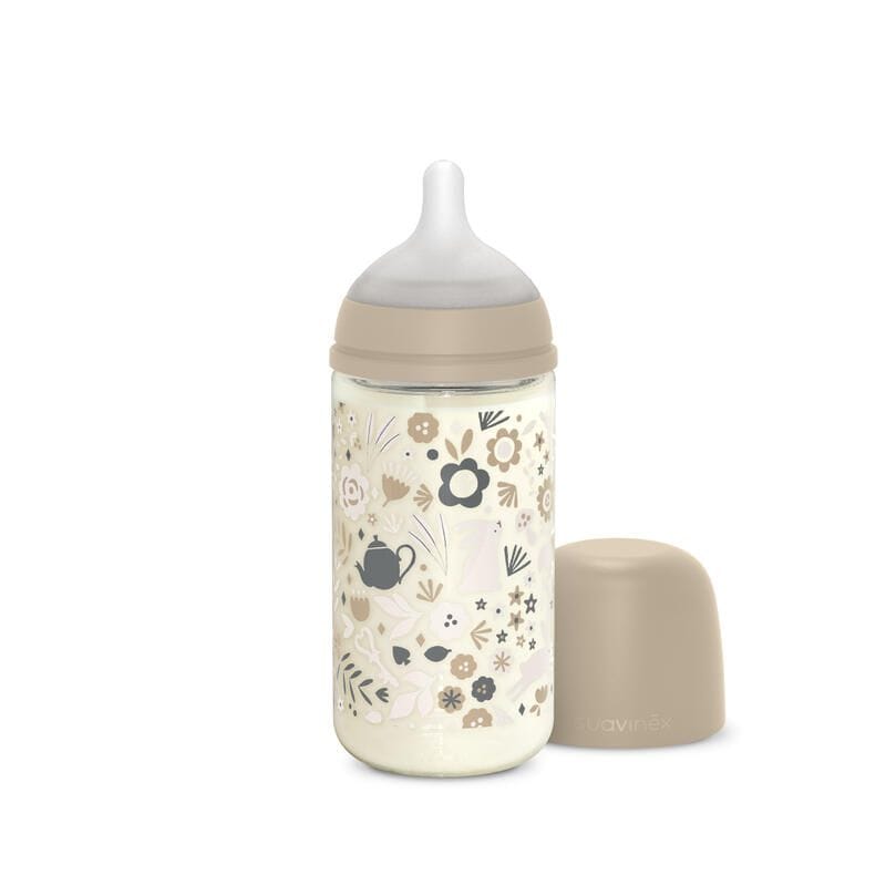 Suavinex Biberon en Verre Wonderland 3m+ 240ml Beige