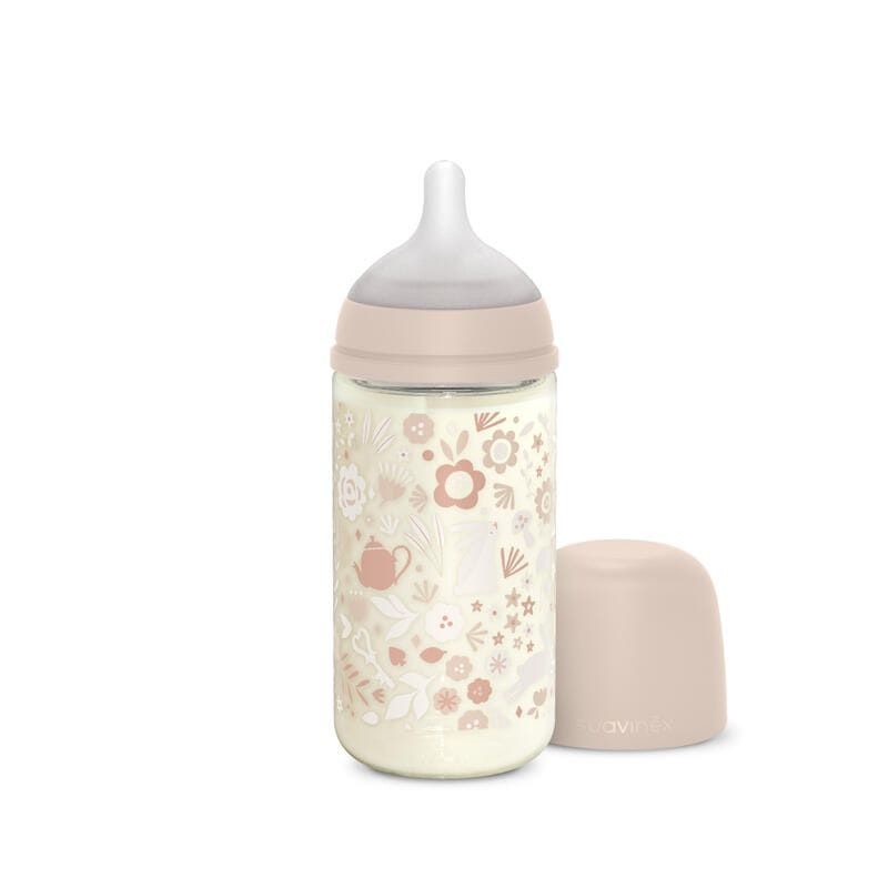 Suavinex Biberon en Verre Wonderland 3m+ 240ml Rose