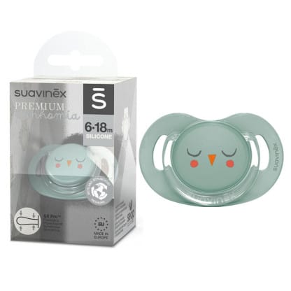 Suavinex Sucette silicone 6-18m  – Vert