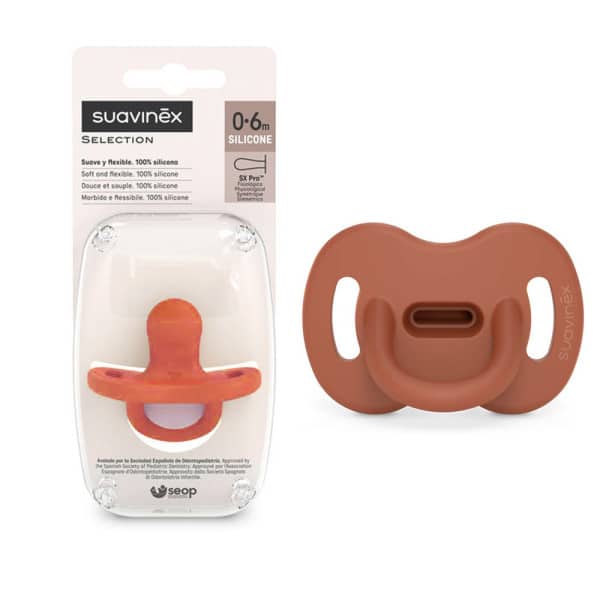 Suavinex Sucette Silicone réversible 0-6mois Tuile
