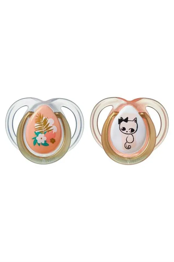 Tommee Tippee Lot de 2 Sucettes Moda 0-6m Rose