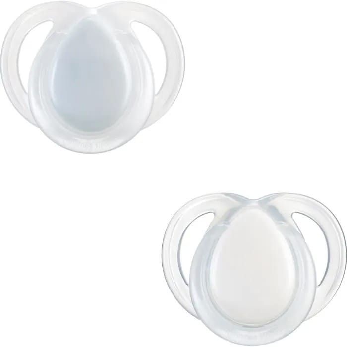 Tommee Tippee Lot de 2 sucettes Nightime orthodontic 0-6 mois Gris