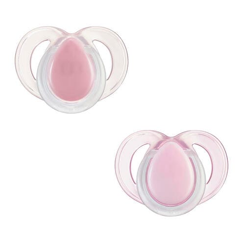 Tommee Tippee Lot de 2 sucettes Nightime orthodontic 6-18m Rose