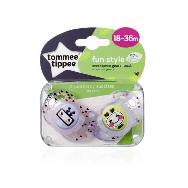 Tommee Tippee Sucettes Fun Style Orthodontic 18-36m
