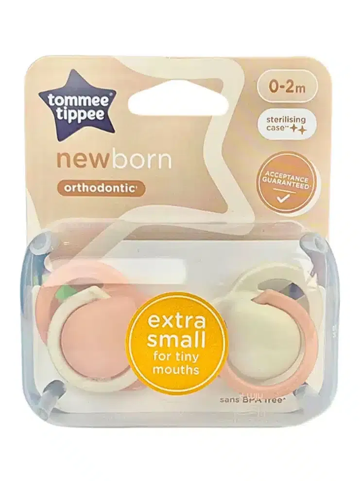 Tommee Tippee Lot de 2 sucettes newborn 0-2m Rose