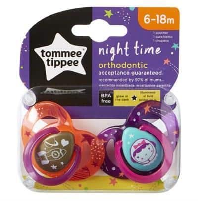 Tommee Tippee Sucettes Night time space 6-18m