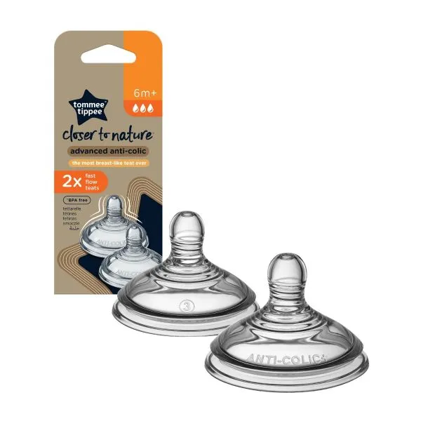 Tommee Tippee Tétine Close to nature 6m+ Débit rapide