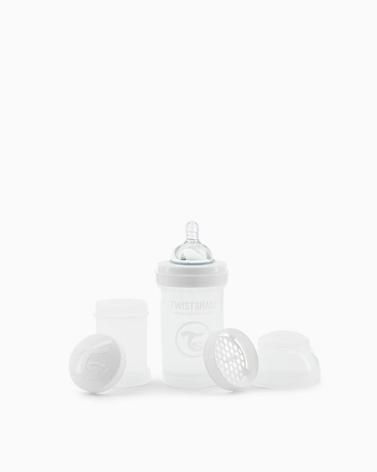 Twistshake Biberon anti-colique 180ml Blanc