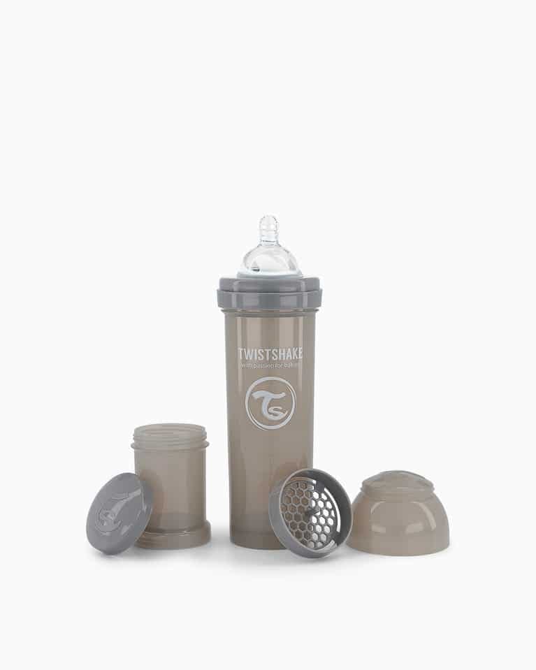 Twistshake Biberon anti-colique 330ml Gris