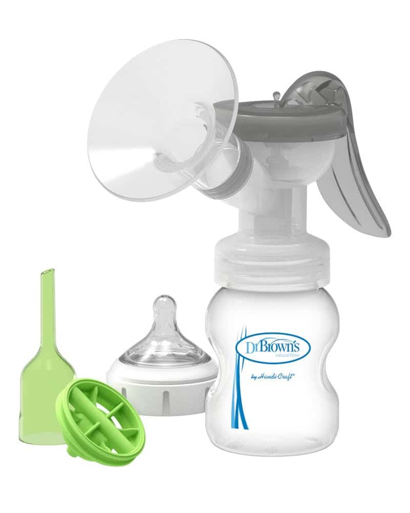 Dr. Brown’s Tire-lait Manuel avec Protection en Silicone SoftShape™ et Biberon à Col Large 150ml