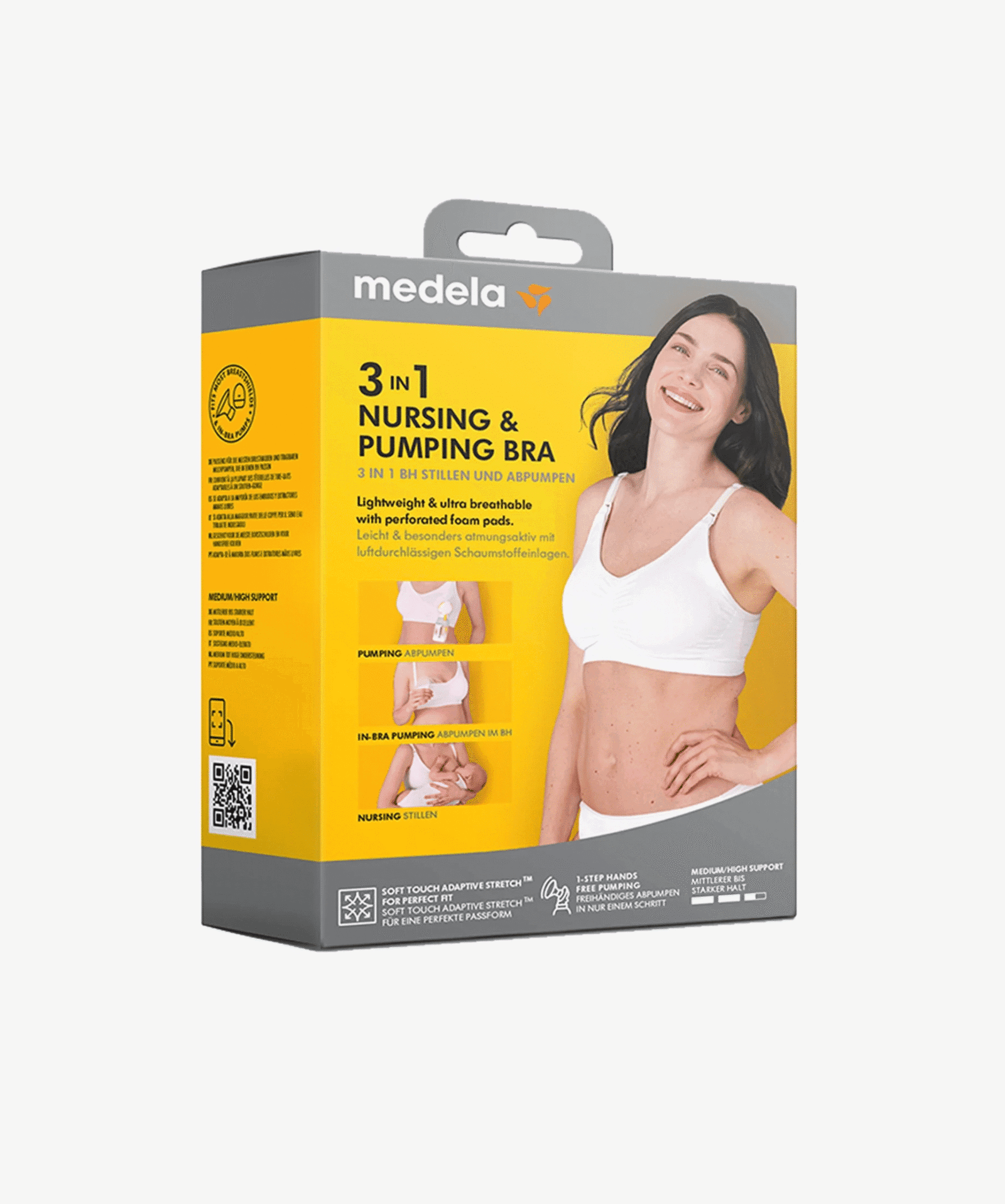 Medela Soutien-gorge d’allaitement et d’expression 3-en-1 Blanc L