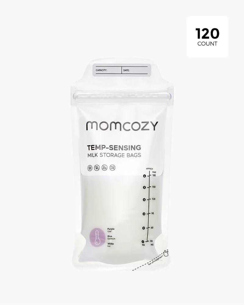 Momcozy Sachets de conservation du Lait Temp-sensing 120 unités