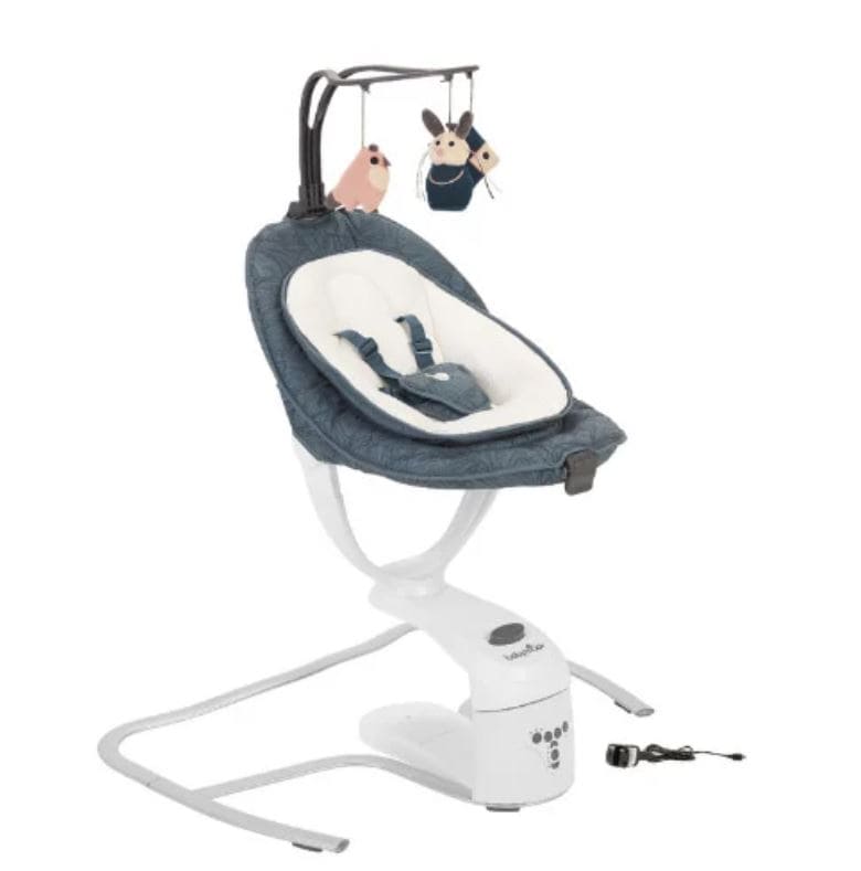 Babymoov Swoon Motion Balancelle Bébé Electrique 360° – Blue Petal