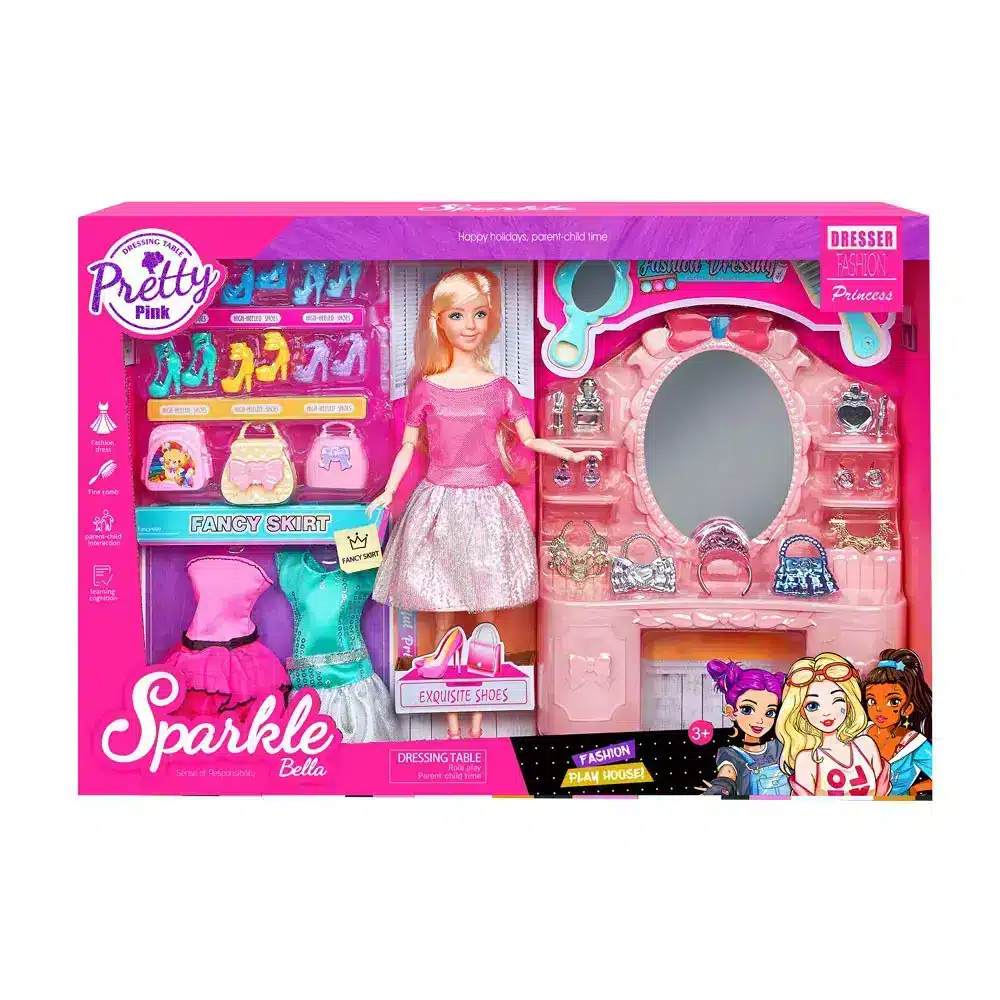 Bella Sparkle Maison de Jeu avec Poupée et Accessoires – Dresser Fashion