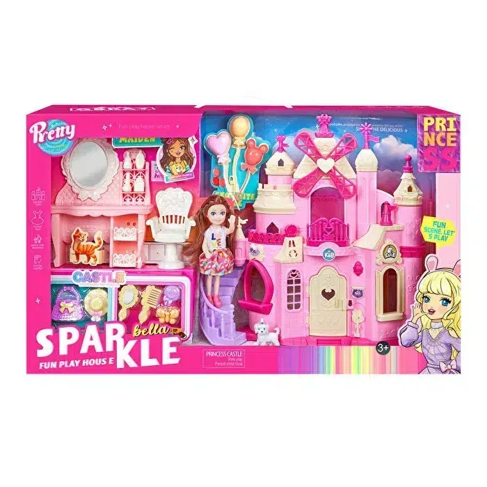 Bella Sparkle Maison de Jeu avec Poupée et Accessoires – Princess Castle