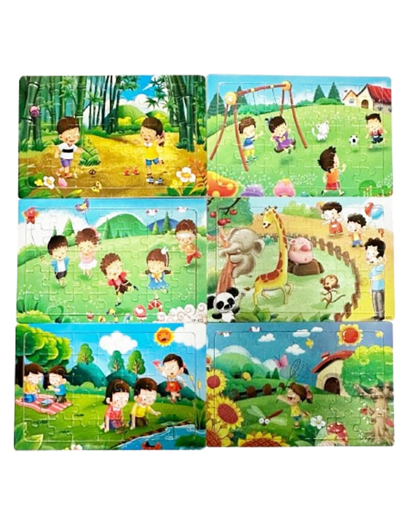Ensemble 6 Puzzles en Bois Petit Modèle – Enfants en plein air