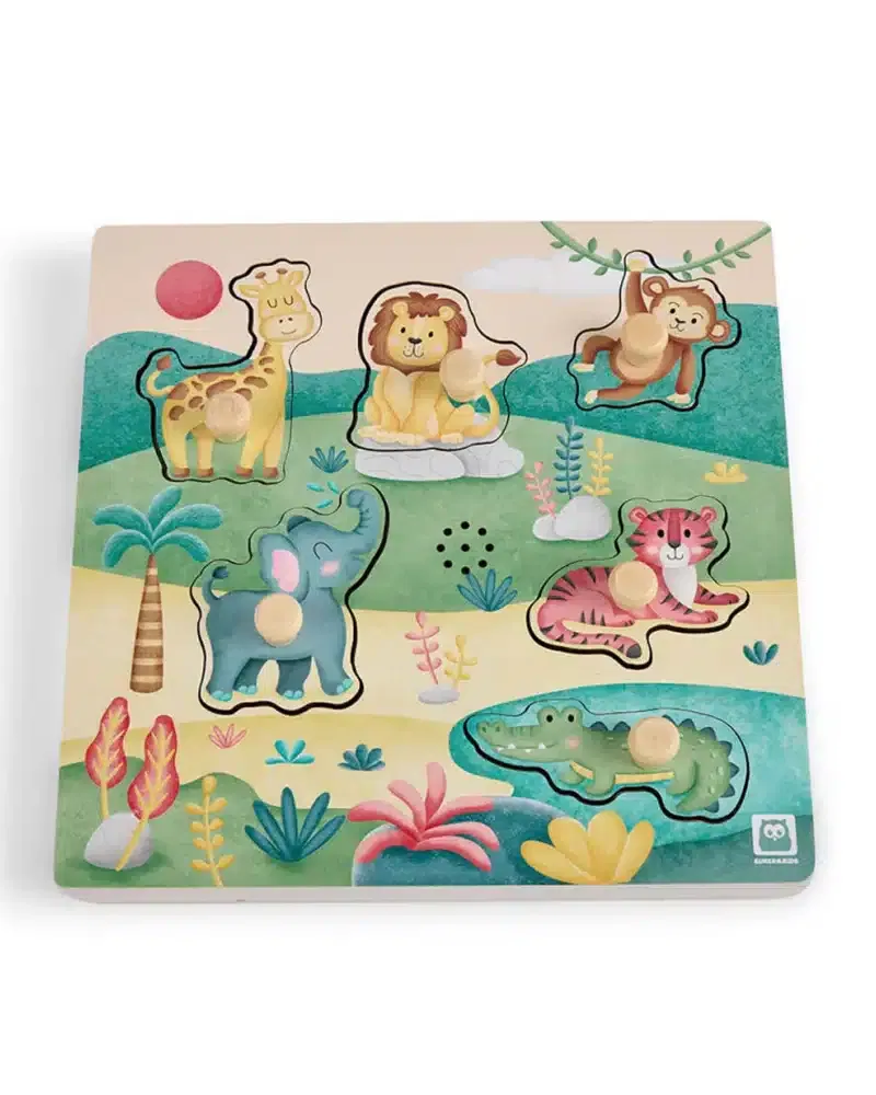 Eurekakids Puzzle Musical – Animaux de la Savane 12M+