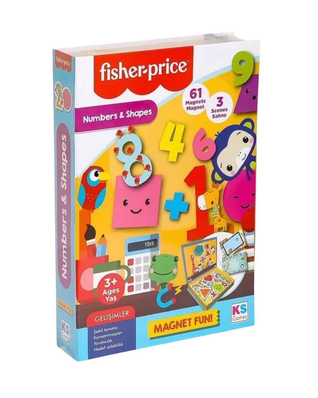 Fisher-Price Numbers & Shapes Magnet Fun – 61 pièces