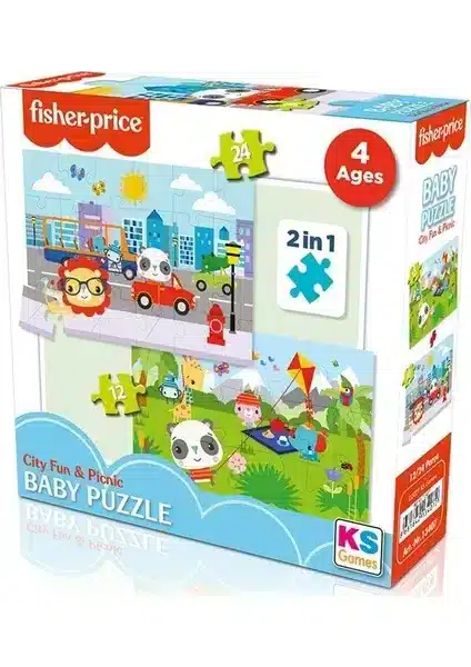 Fisher‑Price Baby Puzzle City Fun & Picnic – 2 en 1