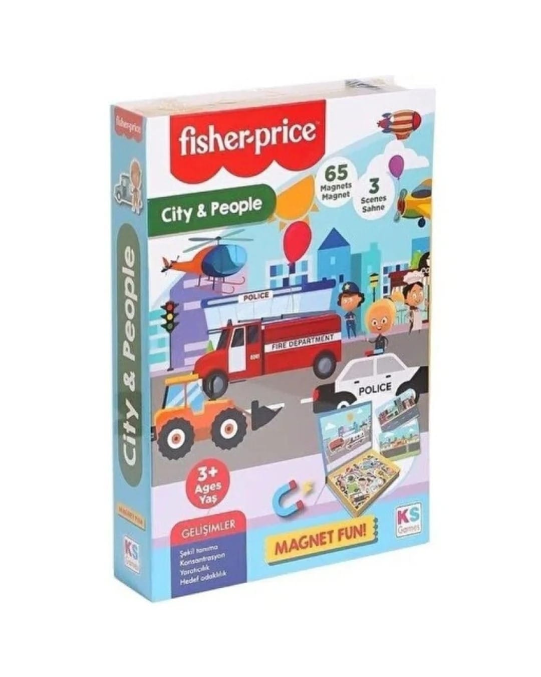 Fisher‑Price City & People Magnet Fun – 65 pièces
