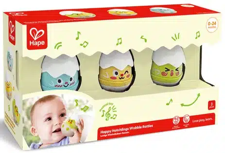 Hape set de 3 hochets poussins