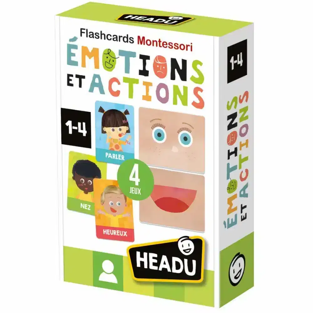Headu Flash Cards Montessori Émotions et Actions