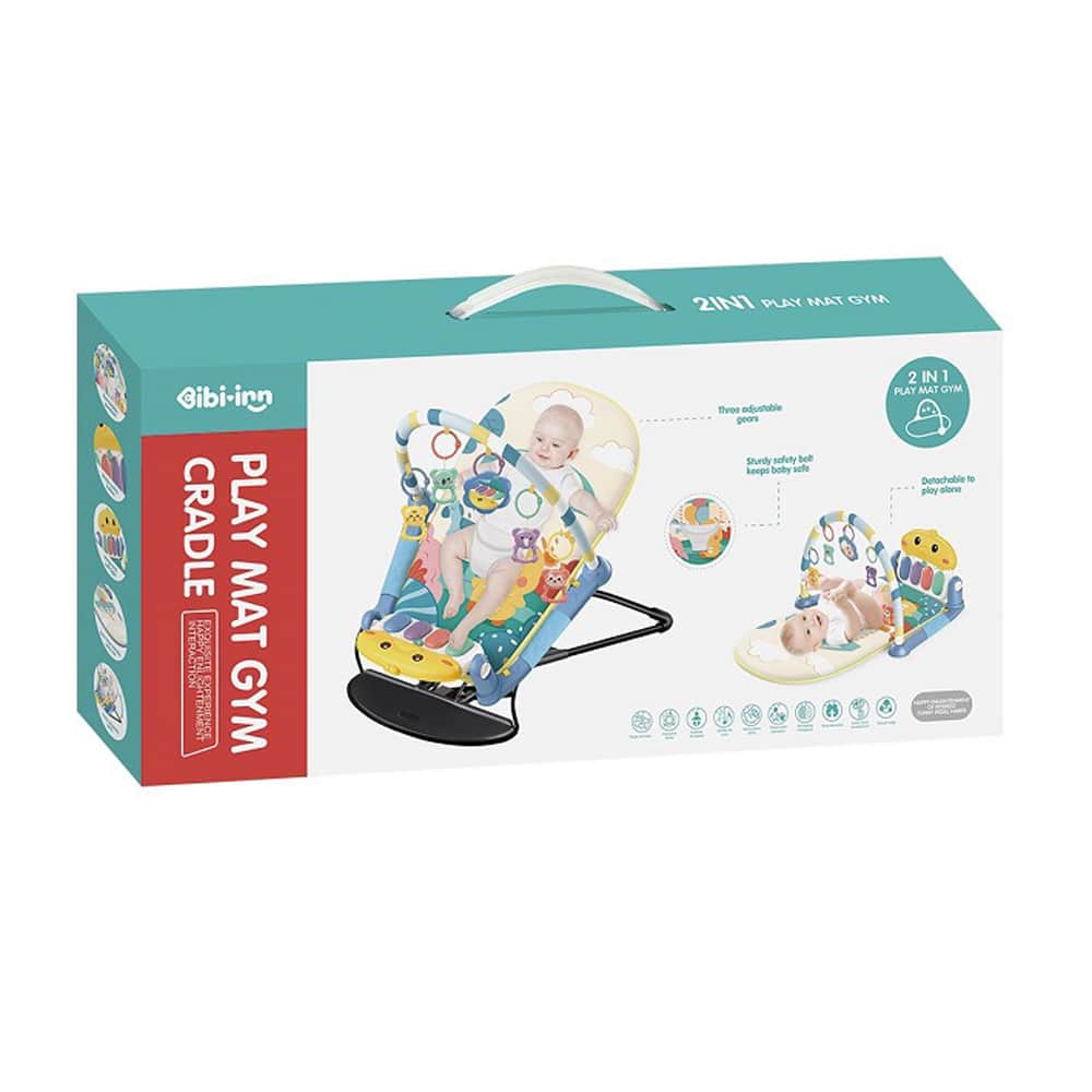 IBI-IRN – Tapis de jeu 2 en 1 avec balancelle