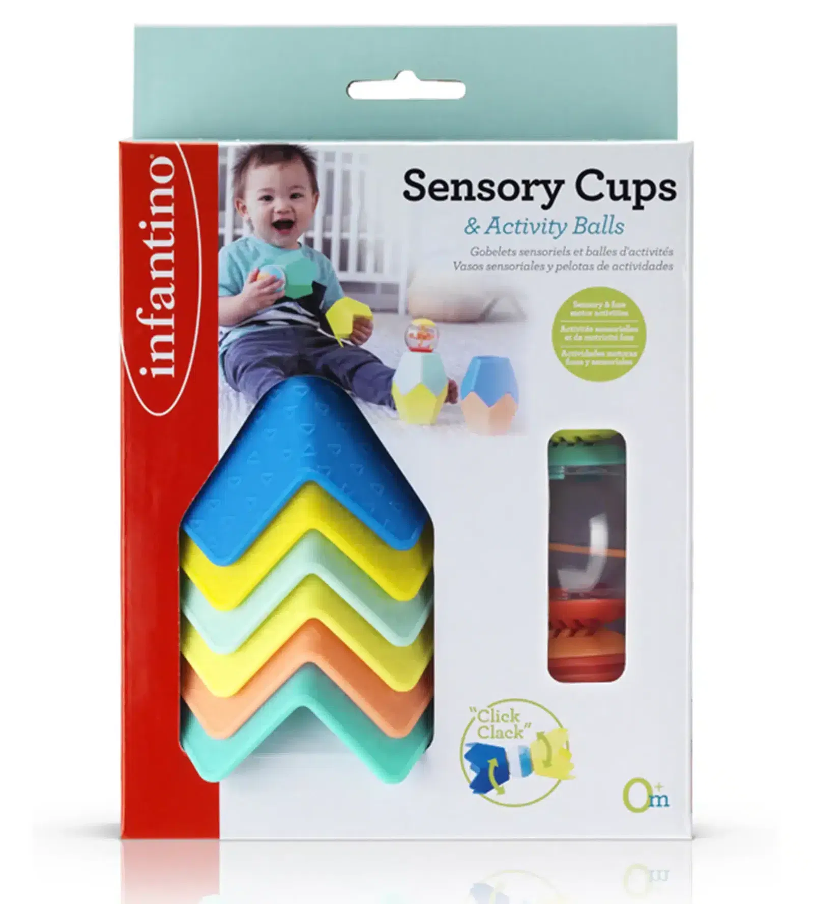 Infantino Ensemble de gobelets sensoriels et de balles d’activités