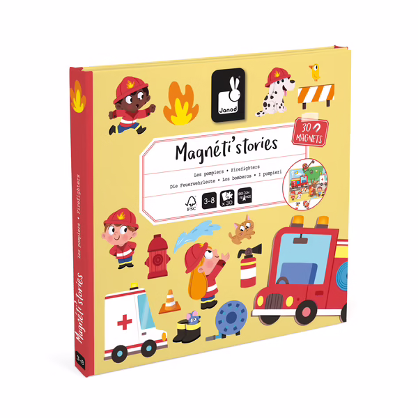 Janod Livre Magnétique Les Pompiers