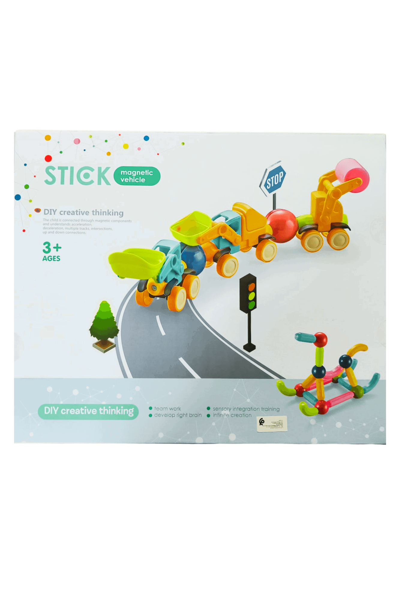 Jeu de construction magnétique Véhicules 80pcs
