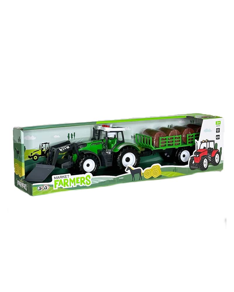 Tracteur de la Ferme avec Remorque 3A+ – Vert