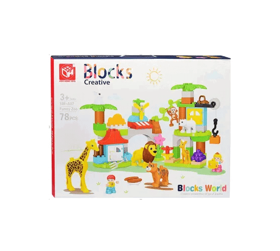 Kids Home Toys Jeu de Construction Zoo – 78 pcs