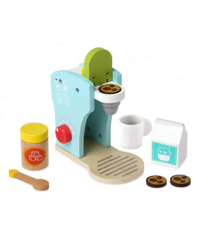 Kiokids Jouet Cafetière en bois