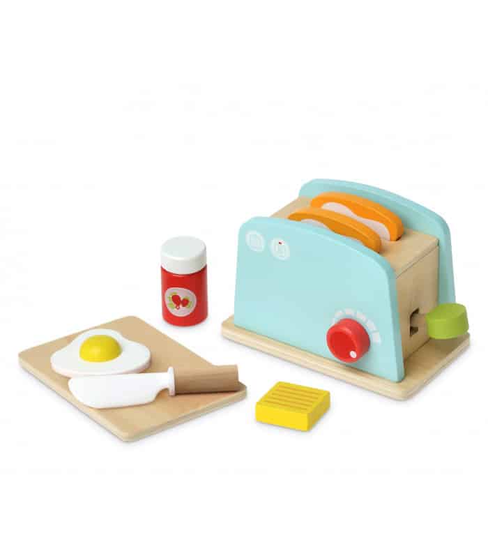 Kiokids Jouet grille pain en bois