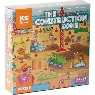KS Games Construction Zone Pre‑School Puzzle – 12 pièces