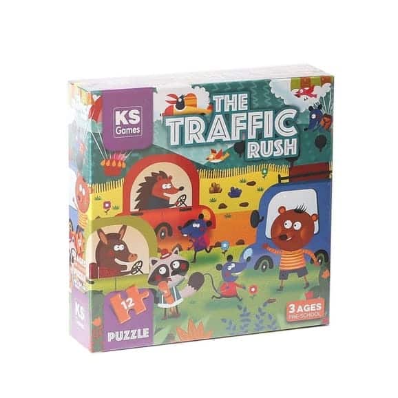 KS Games The Traffic Rush Puzzle Préscolaire – 12 pièces