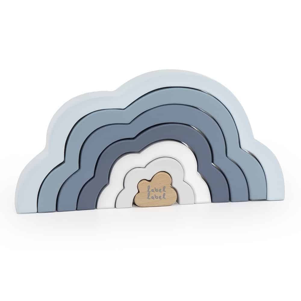 Label Label Arc en ciel puzzle en bois – Bleu