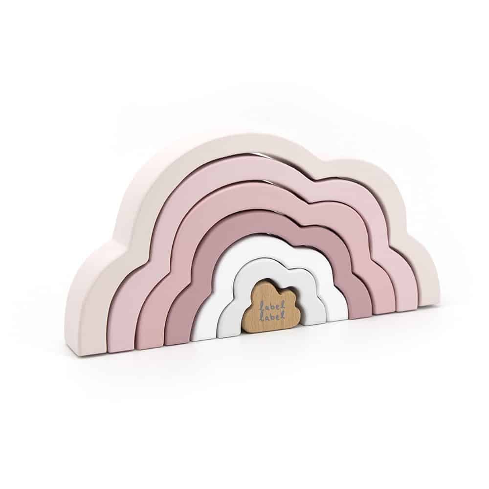 Label Label Arc en ciel puzzle en bois – Rose