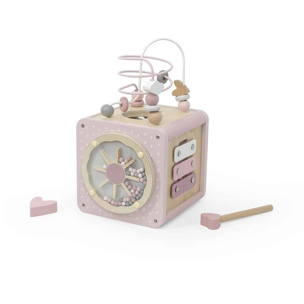 Label Label Cube d’Activités 5 en 1 – Rose