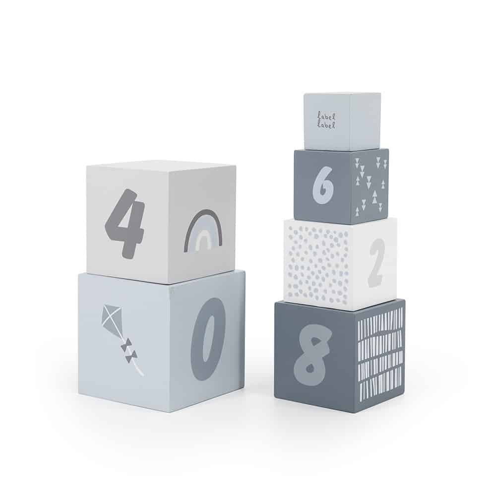 Label Label Cubes à empiler nombres – Bleu