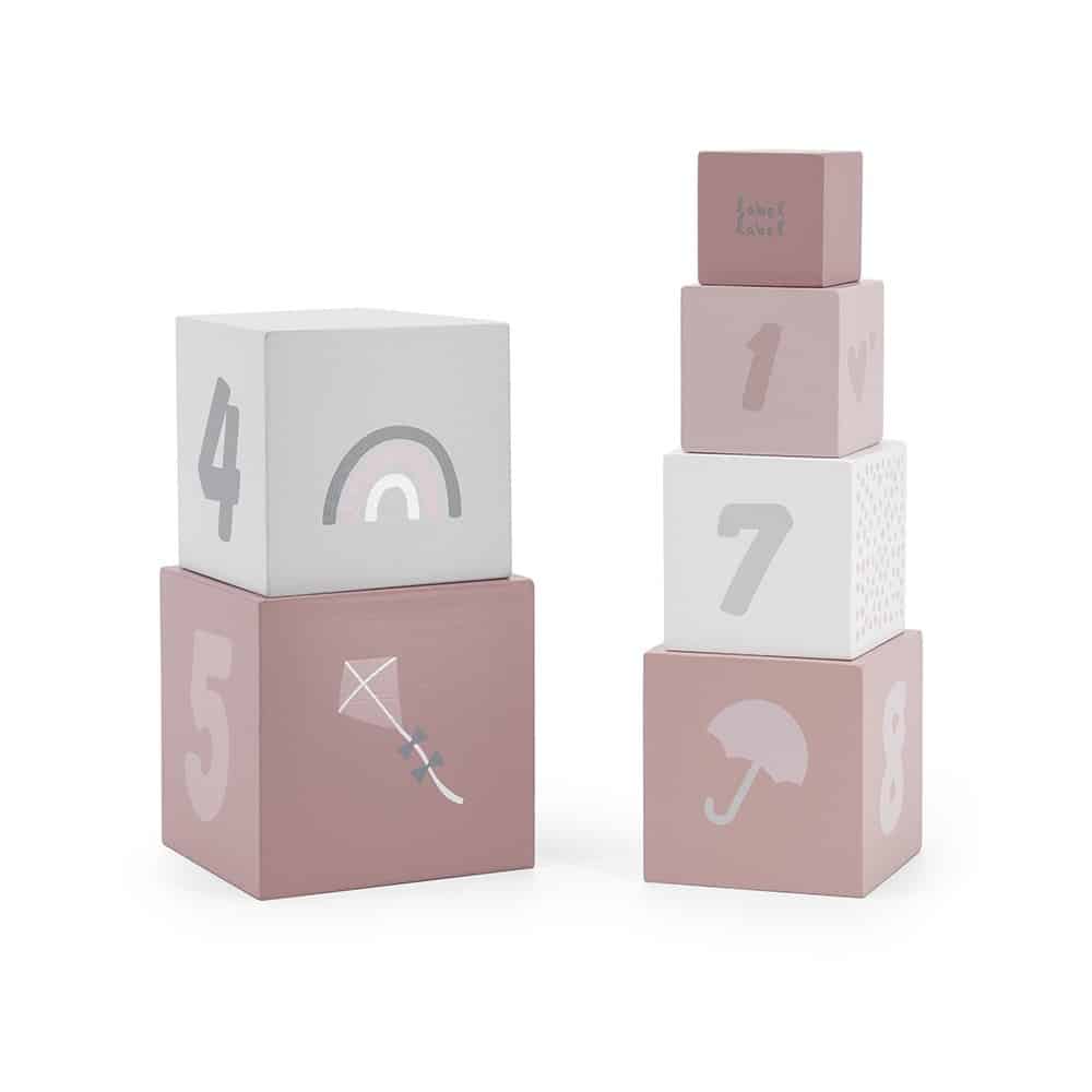 Label Label Cubes à empiler nombres – Rose