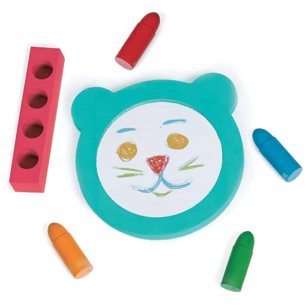 Ludi Coffret de bain Aquacolor : Miroir + 4 crayons lavables