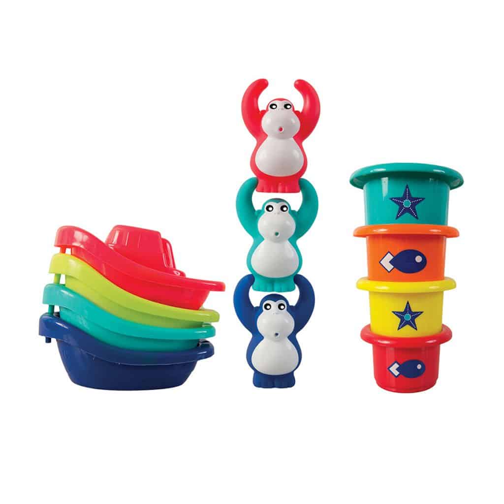 Ludi Coffret de bain bateaux Gobelets et singes