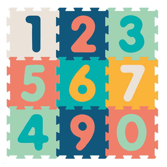 Ludi Tapis Dalles Chiffres 10pcs