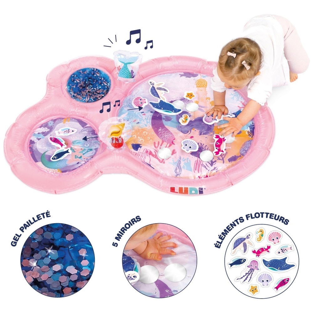 Ludi Tapis d’eau sirène XXL 10m+