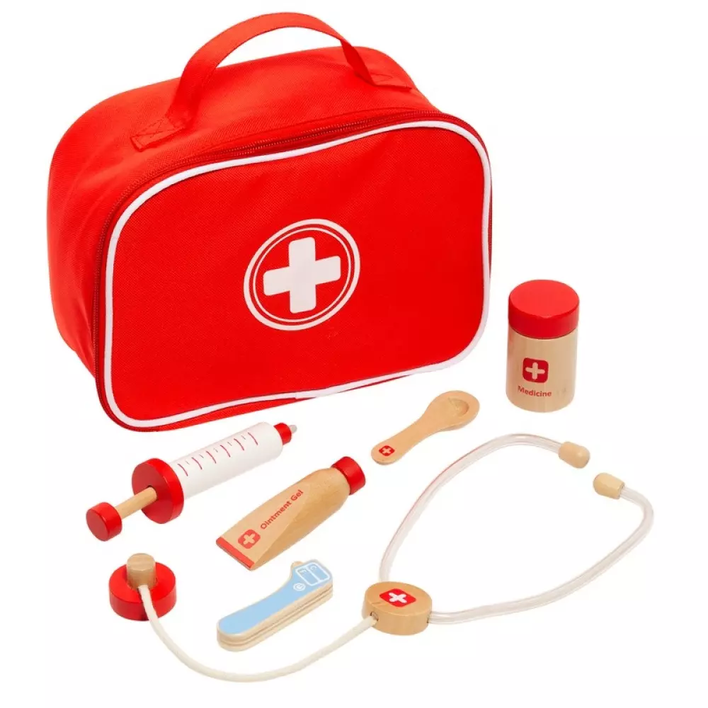 Molto Coffret Médical avec Accessoires en jouet bois 7 pcs