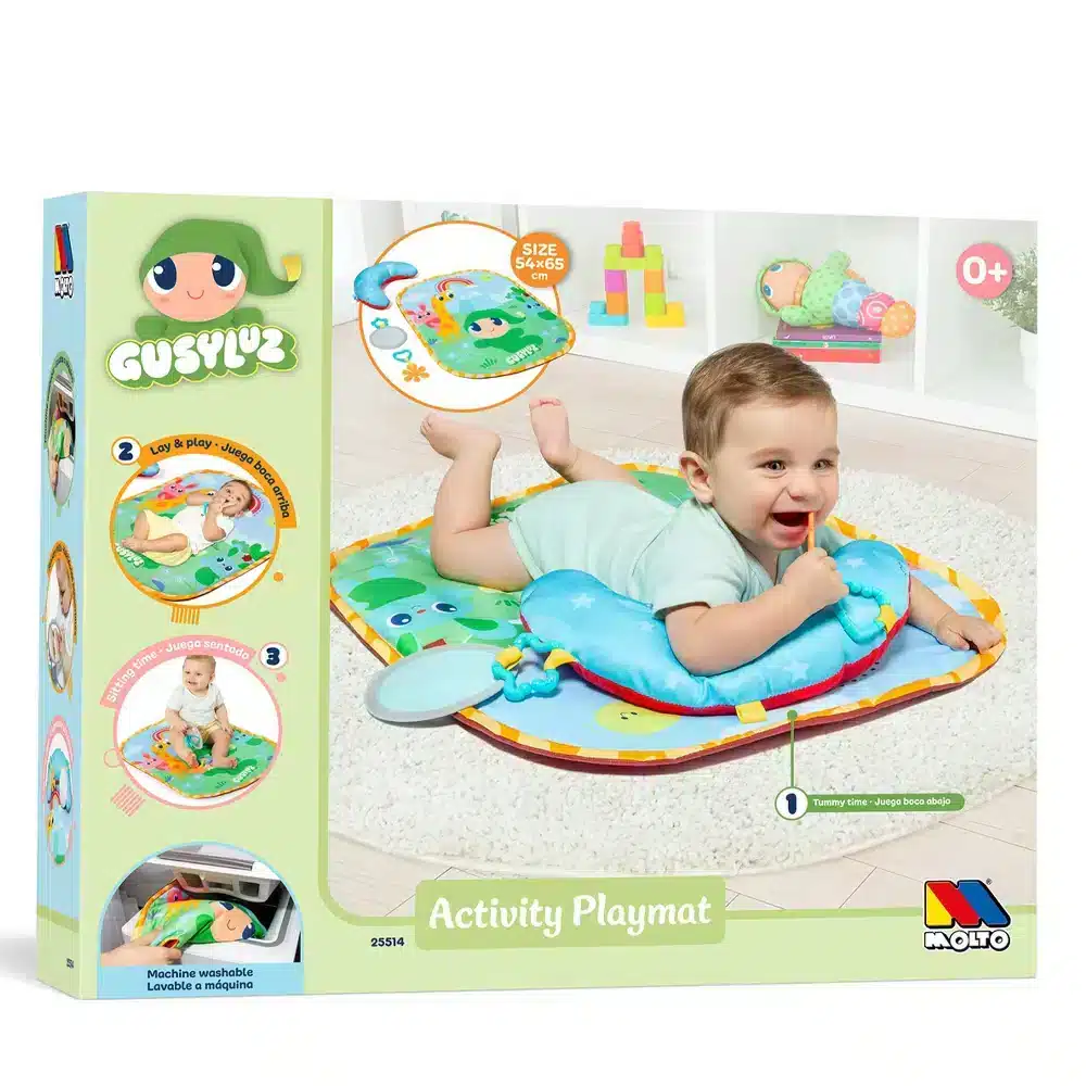 Molto Tapis d’éveil et activités avec coussins et jouets 0m+