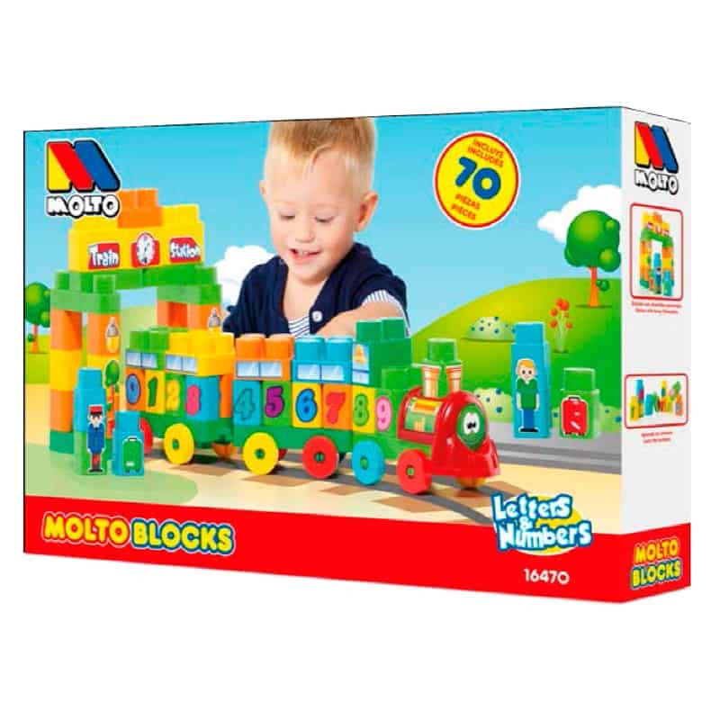 Molto Train blocks avec 70 Pièces